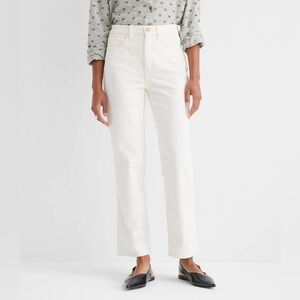 Ann Taylor LOFT Petite Straight Corduroy Pants in Whisper White Waist 26 Size 2